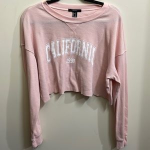 Forever 21 Baby Pink Cropped Blouse